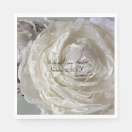 Ivory Peony Wedding Serviette