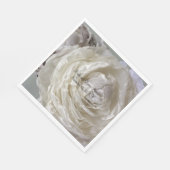 Ivory Peony Wedding Serviette (Ecke)