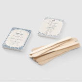 Ivory Periwinkle Wildflower Wedding Program Fächer (Non-assembled)