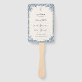 Ivory Periwinkle Wildflower Wedding Program Fächer (Vorderseite)