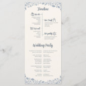 Ivory Periwinkle Wildflower Wedding Program Programm (Rückseite)