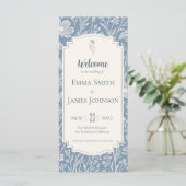 Ivory Periwinkle Wildflower Wedding Program Programm (Stehend Vorderseite)