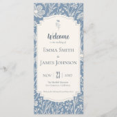 Ivory Periwinkle Wildflower Wedding Program Programm (Vorderseite)