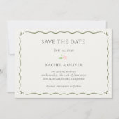 Ivory | Petit Floral Wedding Save The Date (Vorderseite)