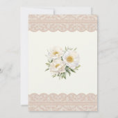 Ivory Pink Peony Blue Hydrangea Bridal Shower Einladung (Rückseite)