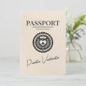 Ivory Puerta Vallarta Passport Save the Date (Stehend Vorderseite)