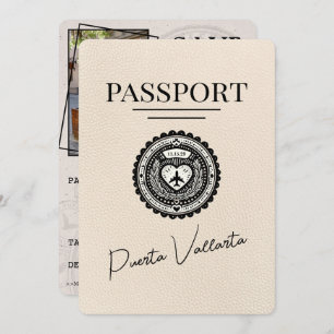 Ivory Puerta Vallarta Passport Save the Date