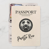 Ivory Puerto Rico Passport Save The Date (Vorne/Hinten)