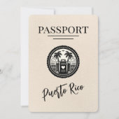 Ivory Puerto Rico Passport Save The Date (Vorderseite)