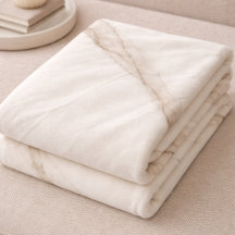 Ivory Quarry Veins Fleece Blanket