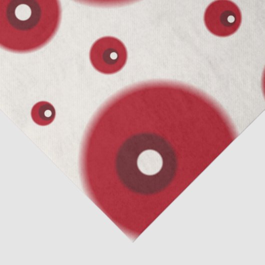 Ivory Red Dots Funky Pattern Decoupage Seidenpapier (Detail)