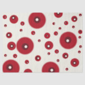 Ivory Red Dots Funky Pattern Decoupage Seidenpapier (Vorderseite)