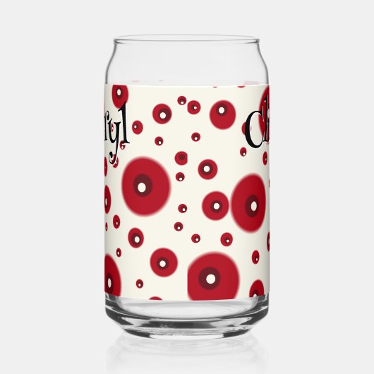 Ivory Red Dots Funky Whimsical Circle Pattern Dosenglas (Links)
