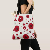 Ivory Red Dots Funky Whimsical Circle Pattern Tasche (Von Nahem)