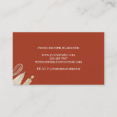 Ivory Red Unique Bäckerei Konditor Koch Cake Maker Visitenkarte (Rückseite)