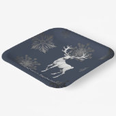 Ivory Reindeer Weihnachten | Blau Pappteller (Gewinkelt)