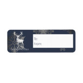 Ivory Reindeer Weihnachten | Blue Gift (Vorne)