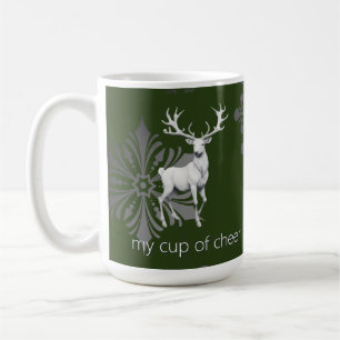 Ivory Reindeer Weihnachten Green Kaffeetasse