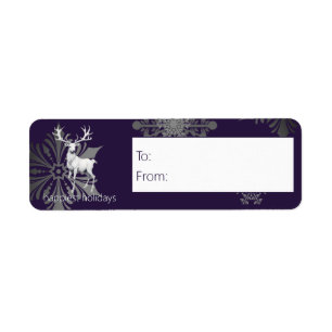 Ivory Reindeer Weihnachten   Lila Geschenk