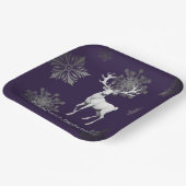 Ivory Reindeer Weihnachten | Lila Pappteller (Gewinkelt)