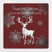 Ivory Reindeer Weihnachten | Personalisiert Etiketten (Design 2)