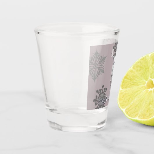 Ivory Reindeer Weihnachten | Pink Schnapsglas (Links)