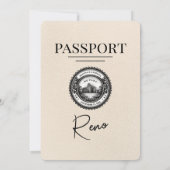 Ivory Reno Passport Hochzeit Einladung (Rückseite)