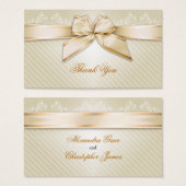 Ivory Ribbon Gold Streifen Danke (Vorne & Hinten)