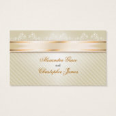 Ivory Ribbon Gold Streifen Danke (Rückseite)