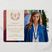 Ivory RN Caduceus Abschluss Foto Ankündigung (Vorderseite)