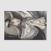 Ivory robed Dancer with jeweled Sash Decoupage Seidenpapier (Vorderseite)