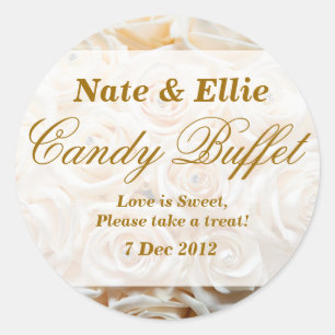 Ivory Rose Candy Buffet Aufkleber