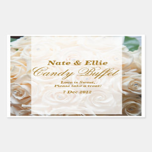 Ivory Rose Candy Buffet Sticker