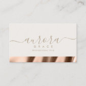 Ivory Rose Gold Grace Business Card Visitenkarte (Vorderseite)