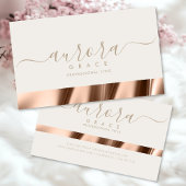 Ivory Rose Gold Grace Business Card Visitenkarte