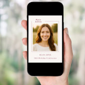 Ivory rose gold photo birthday einladung