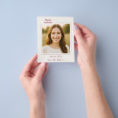 Ivory rose gold photo birthday Save the Date Flyer (Gruppe)