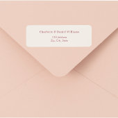 Ivory rose gold return address