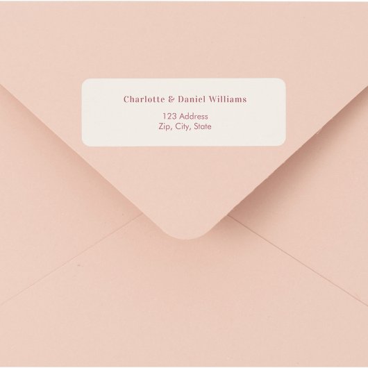 Ivory rose gold return address