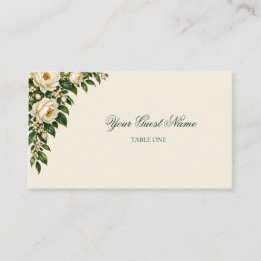 Ivory Roses & Emerald Find Your Table Begleitkarte