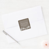 Ivory Rustic Floral Save the Date Stickers (Umschlag)