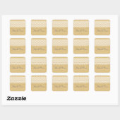 Ivory Rustic Zickzack Danke, Stickers (Blatt)