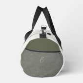 Ivory Sage Green Floral Line Art Minimalist Zen Duffle Bag (Rechts)