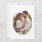 Ivory & Sand | Chic Couple Script Hochzeit Save The Date (Rückseite)