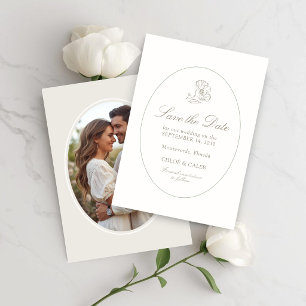 Ivory & Sand   Chic Couple Script Hochzeit Save The Date