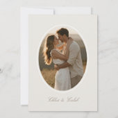 Ivory & Sand | Chic Couple Script Hochzeit Save The Date (Rückseite)