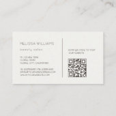 Ivory Sculptural 3D Flowers Visitenkarte (Rückseite)