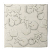 Ivory Seashells Fliese (Vorderseite)