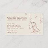 Ivory Secret Geometry Instructor Gym Pilates Yoga Visitenkarte (Rückseite)