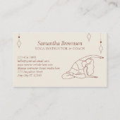 Ivory Secret Geometry Pose Yoga Pilates Gym Salon Visitenkarte (Rückseite)